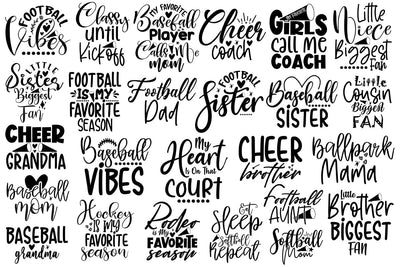 25 Sports SVG Bundle, Baseball Svg Bundle, Football svg SVG orpitasn 