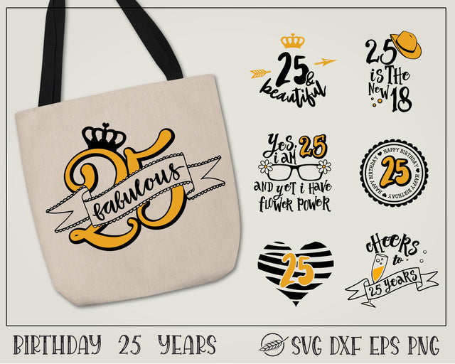 25 years, birthday bundle SVG Boertiek 