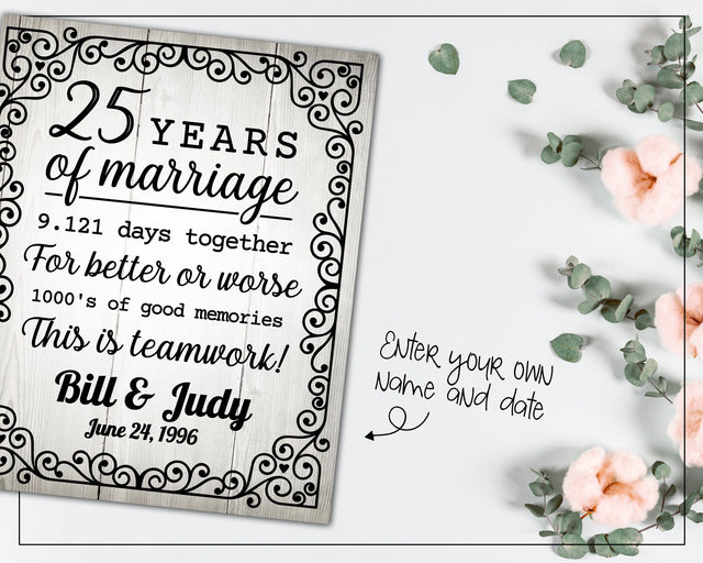 25 years wedding anniversary SVG Boertiek 