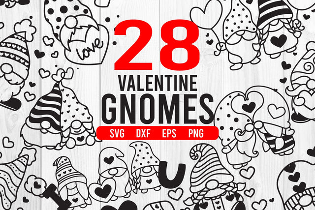 28 Valentine Gnomes svg, dxf, eps, png SVG dadan_pm 