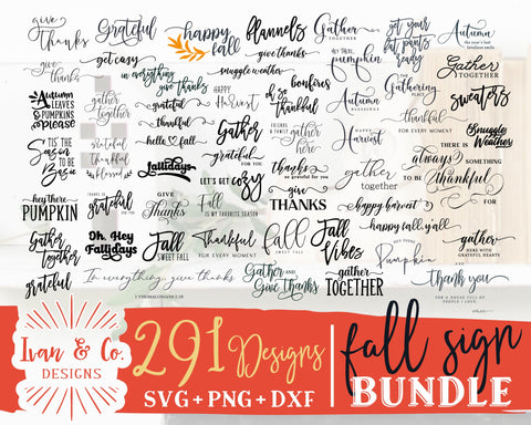 291 Fall Sign SVG Bundle | Hello Pumpkin Svg | Thanksgiving Svg | Hello Fall Svg | Autumn Svg | Fall Svg | Commercial Use | Digital Cut Files (1291084328) SVG Ivan & Co. Designs 