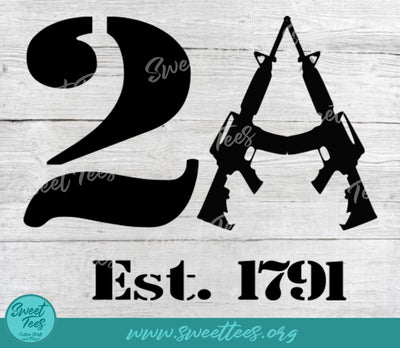 2A Second Amendment PNG JPG SVG Sweet Tees 