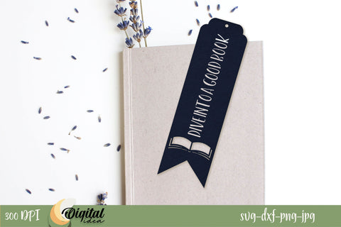 2D Black Bookmarks with Ornaments | Book Lovers | Adore Reading Bundle | Paper cut Bookmark SVG Evgenyia Guschina 