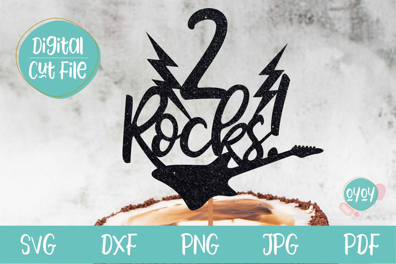2nd Birthday Cake Topper SVG | 2 Rocks SVG for Boy Birthday SVG OyoyStudioDigitals 