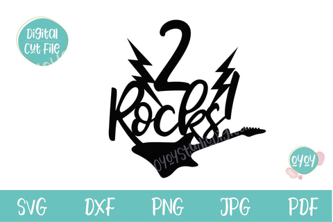 2nd Birthday Cake Topper SVG | 2 Rocks SVG for Boy Birthday SVG OyoyStudioDigitals 