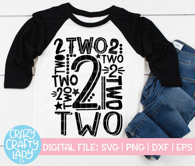 2nd Birthday Collage | SVG Cut File SVG Crazy Crafty Lady Co. 