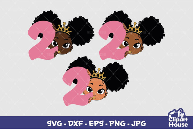 2nd Birthday Girl Peek SVG The Clipart House 