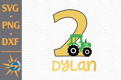 2nd Birthday Tractor SVG, PNG, DXF Digital Files Include SVG SVGStoreShop 