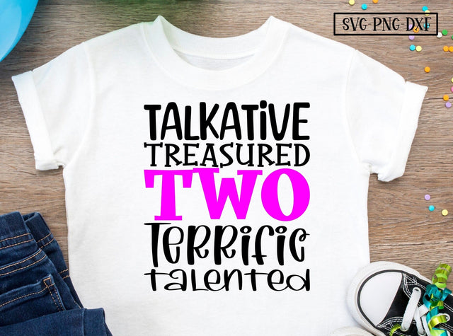 2nd birthday, Two, words SVG Calico Creations Svg 