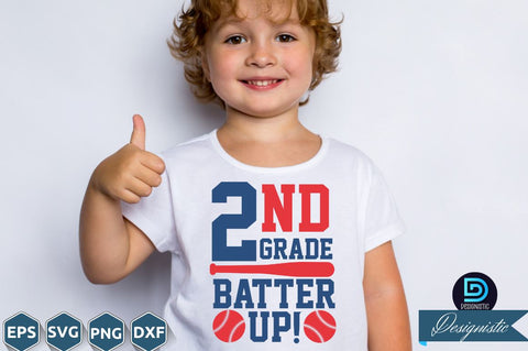 2nd grade Batter up, Back to School SVG SVG DESIGNISTIC 
