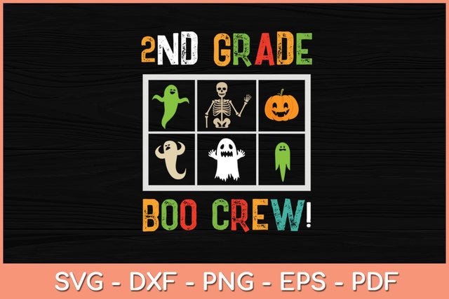 2nd Grade Boo Crew Online Virtual Teacher Halloween Svg Design SVG artprintfile 