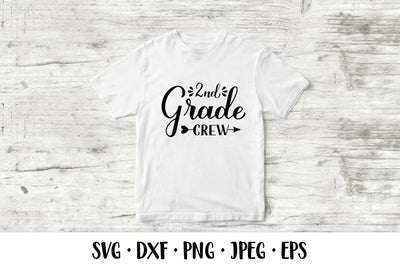 2nd Grade Crew calligraphy lettering. First day of school SVG SVG LaBelezoka 
