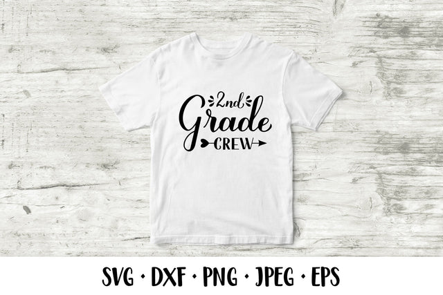 2nd Grade Crew calligraphy lettering. First day of school SVG SVG LaBelezoka 
