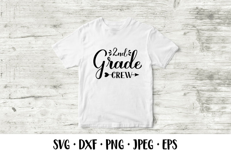 2nd Grade Crew calligraphy lettering. First day of school SVG SVG LaBelezoka 
