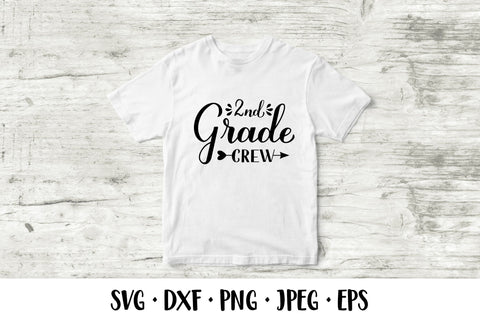 2nd Grade Crew calligraphy lettering. First day of school SVG SVG LaBelezoka 