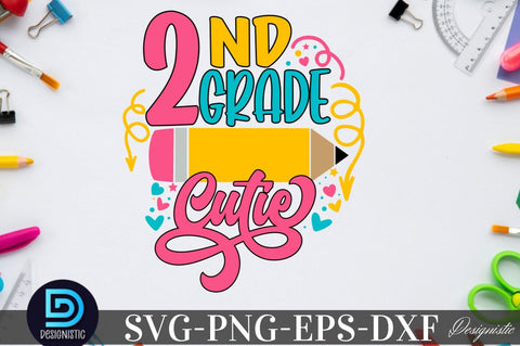 2nd grade cutie, Back to School SVG SVG DESIGNISTIC 
