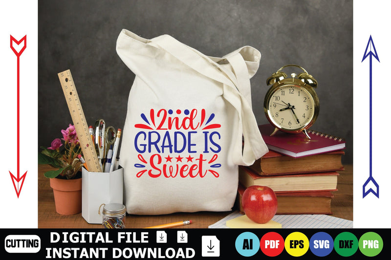 2nd Grade Is Sweet SVG Shahin alam 