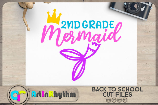 2nd grade mermaid SVG / Back to school SVG SVG Artinrhythm shop 