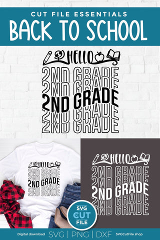 2nd Grade svg, 2nd grader svg, second grade teacher svg SVG SVG Cut File 