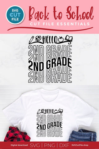 2nd Grade svg, 2nd grader svg, second grade teacher svg SVG SVG Cut File 