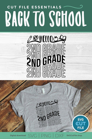 2nd Grade svg, 2nd grader svg, second grade teacher svg SVG SVG Cut File 
