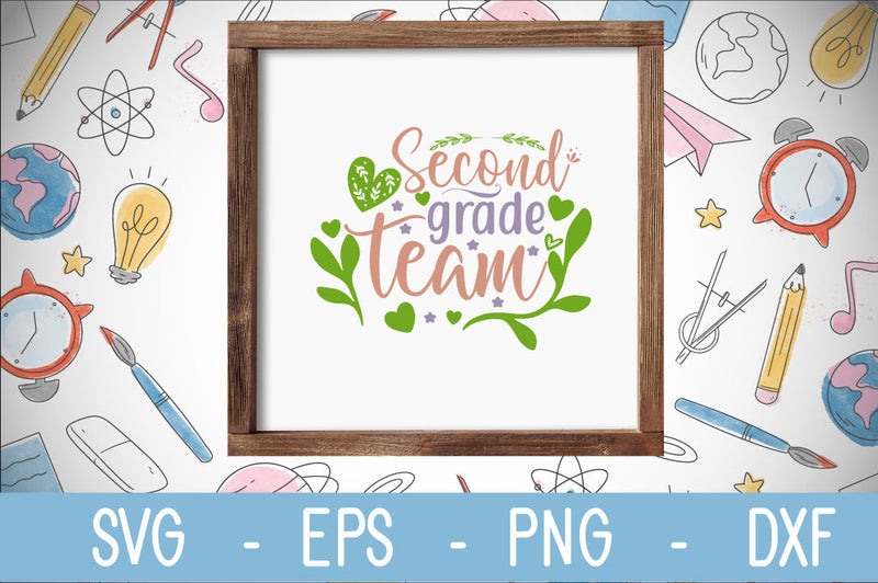 2nd grade team svg cut file SVG Svgcraft 
