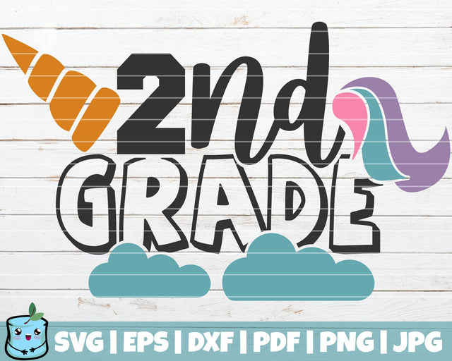 2nd Grade Unicorn SVG MintyMarshmallows 