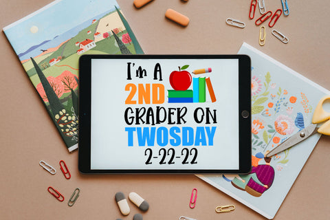 2nd Grader Twosday Sublimation PNG I 2-22-22 Second Grade Sublimation Happy Printables Club 