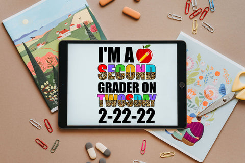 2nd Grader Twosday Sublimation PNG I 2-22-22 Second Grade Sublimation Happy Printables Club 