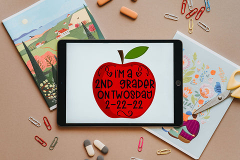 2nd Grader Twosday Sublimation PNG I 2-22-22 Sublimation Sublimation Happy Printables Club 