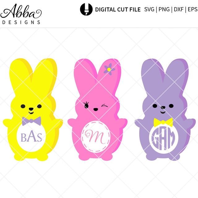 3 Bunnies SVG Abba Designs 