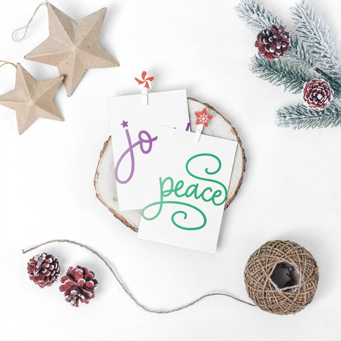 3 Designs! Joy, Peace and FaLaLaLaLa SVG Cut File | Christmas Designs | Holiday Cut Files | Files for Cricut SVG Maple & Olive Designs 