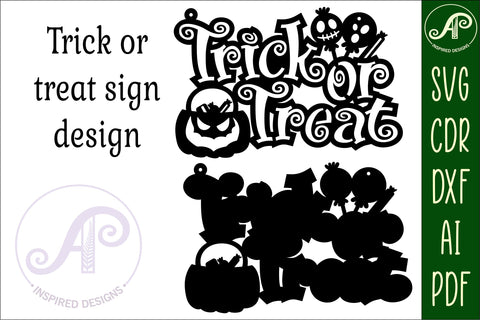 3 Halloween sign bundle svg laser cut file SVG APInspireddesigns 