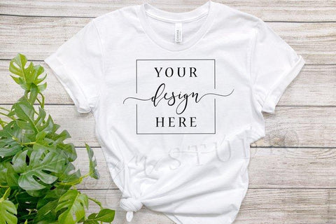 3 Image white Shirt Mockup White Bella Canvas 3001 Farmhouse Mock Up Photo Sly Design Studio 