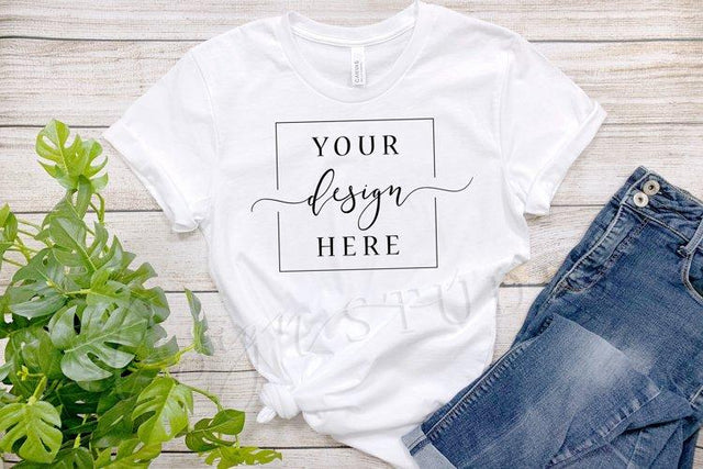 3 Image white Shirt Mockup White Bella Canvas 3001 Farmhouse Mock Up Photo Sly Design Studio 