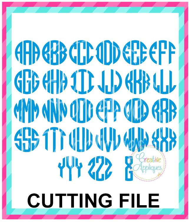 3 Letter Monogram Alphabet Cut File - So Fontsy