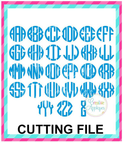 3 Letter Monogram Alphabet Cut File Creative Appliques 