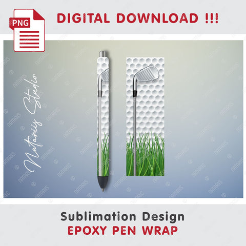 3 Seamless Golf Patterns for Epoxy Pen Wrap Sublimation Natariis Studio 