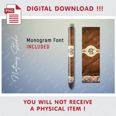 3 Seamless Realistic Cigar Patterns for Epoxy Pen Wrap Sublimation Natariis Studio 