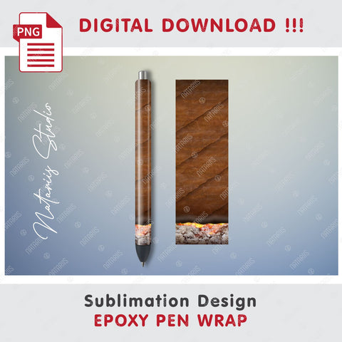 3 Seamless Realistic Cigar Patterns for Epoxy Pen Wrap Sublimation Natariis Studio 