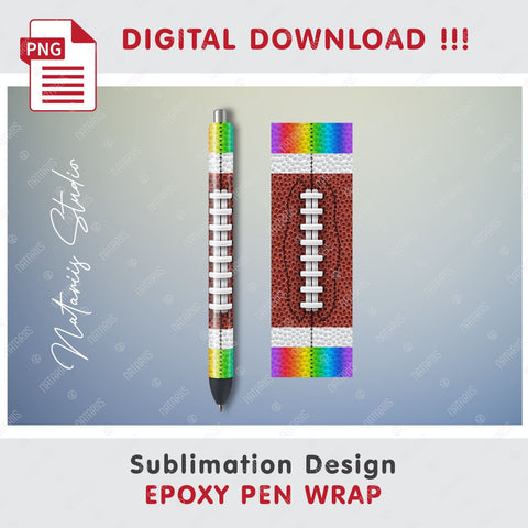 3 Seamless US Football Patterns for Epoxy Pen Wrap Sublimation Natariis Studio 