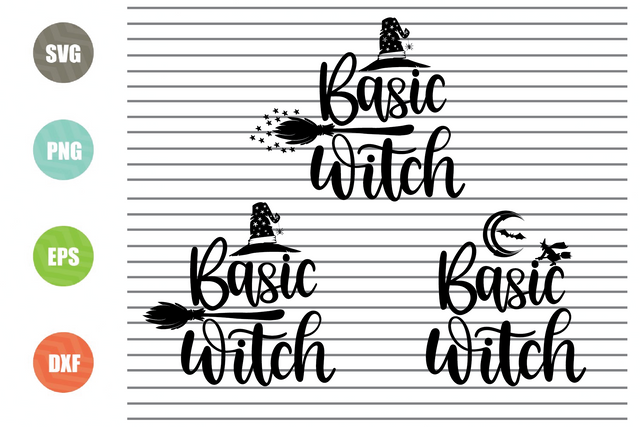 3 Styles Basic Witch Svg - Halloween SVG PNG DXF EPS Cut Files SVG Artstoredigital 