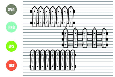 3 Styles Farm Fence SVG File, Wooden Fence SVG, Rustic Fence svg - Vector Art Commercial & Personal Use- Cricut Explore, Silhouette, Cameo,Vinyl Decal SVG Artstoredigital 