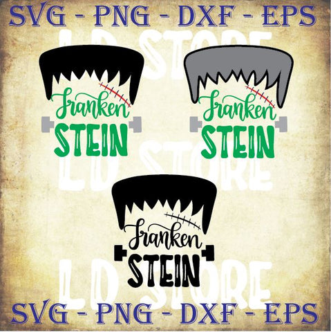 3 Styles Frankenstein Svg - Halloween SVG PNG DXF EPS Cut Files SVG Artstoredigital 