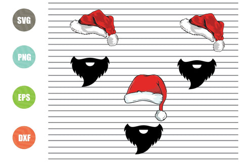 3 Styles Santa Hat Monogram Christmas Svg Png Eps Dxf Cut Files SVG Artstoredigital 