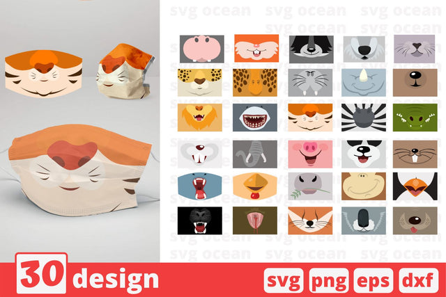 30 Animal mouth designs cricut svg SVG SvgOcean 
