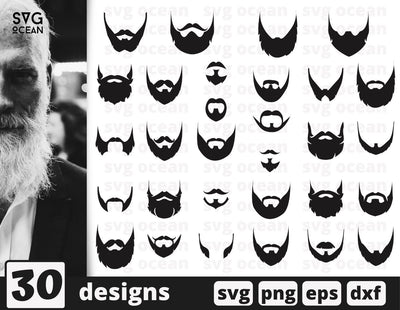 30 Beards designs cricut svg SVG SvgOcean 