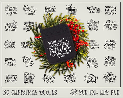 30 Christmas pot holder quotes SVG Boertiek 