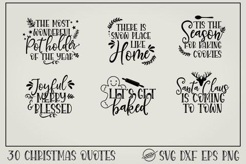 30 Christmas pot holder quotes SVG Boertiek 