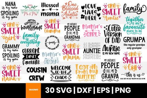 30 Family svg quotes bundle SVG Maumo Designs 